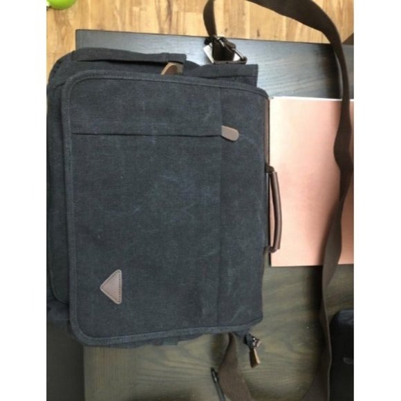 Laptop Bag 17 inch, Mens Messenger Bag Computer Bag Canvas